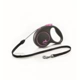 56106F/33319 Рулетка FLEXI BLACK DESIGN S трос 5м до 12кг розовый