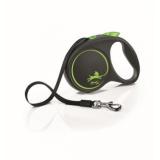 57304F/34125 Рулетка FLEXI BLACK DESIGN L ремень 5м до 50кг зеленый