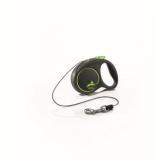 56004F/33227 Рулетка FLEXI BLACK DESIGN XS 3м*8кг (трос) зеленый