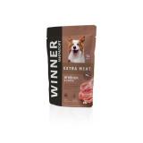 WINNER Extra Meat Корм пауч полнорационный для взрослых собак всех пород с Ягнёнком в соусе 85гр *24