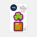 *JOYSER 8043J Два шеврона на кнопках Walk Patches (слоган, трилистник) (2 части)*144