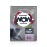 2079/121316 AlphaPet WOW Superpremium Сухой корм для взрослых кошек c уткой и потрохами 7кг