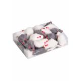 00750/ИК-102 PerseiLine Rich Breed МЫШЬ СЕРАЯ+БЕЛАЯ(натур.мех, с кош.мятой, 5*2см*25ш)