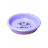 Mr.Kranch MKR646345 Миска керамическая для кошек MEOW! 200мл, сиреневая*48