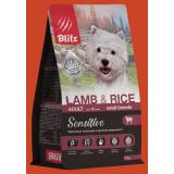 BLITZ 70953 Adult Small Breeds Lamb&Rice Sensetive корм д/собак мелк.пород, ягненок с рисом 500г*24