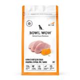 0750 BOWL WOW Корм сухой для взрослых собак крупных пород с индейкой, курицей, рисом и добавлением тыквы, 2кг*4