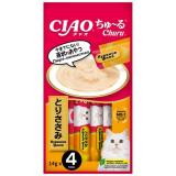 4RU103 INABA CIAO Churu пюре-лакомство для кошек Куриное филе 14г*4шт
