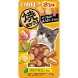 QSC-121 INABA Yaki Miksu Запеченное лакомство для кошек cо вкусом кацуобуси, морскогогребешка и кальмара 25г