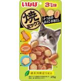 QSC-123 INABA Yaki Miksu Запеченное лакомство для кошек со вкусом кацуобуси, морскогогребешка и наваристого бульона 25г