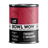 #(С)2754 BOWL WOW Полнорационный консервированный корм для взрослых собак всех пород Говядина с овощами, 850г*6 25%