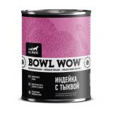 #(С)2723 BOWL WOW Полнорационный консервированный корм для взрослых собак всех пород Индейка с тыквой, 850г*6 25%