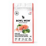 BOWL WOW 34100057 Корм сухой для стерилизованных кошек с лососем, белой рыбой и брокколи, 1,5кг*6