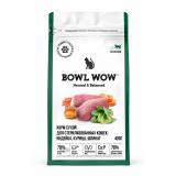 BOWL WOW 34100061 Корм сухой для стерилизованных кошек с индейкой, курицей и шпинатом, 400г*8