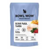 #(С)BOWL WOW 62778 Kitten & Pregnant пауч для котят и беременных кошек, кусочки в соусе, с белой рыбой и тыквой 85г*12 15%