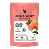 #(С)BOWL WOW 62785 Sterilised пауч для стерилизованных кошек, кусочки в соусе, с лососем с овощами 85г*12 15%