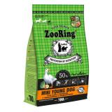 314274 ZooRing Mini Young Dog сухой корм для молодых собак мини пород Утка и рис с брокколи с глюкозамином и хондроитином 700г*16