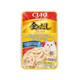 RU207 INABA CIAO Kinnodashi пауч для кошек Куриное филе со вкусом морского гребешка 60г*24