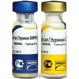 #(У)(Л) Эурикан DHPPI2-L + растворитель вакцина против чумы, аденовироза, парвовирусного энтерита, парагриппа, и лептоспироза собак (t-режим)