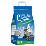 Наполнитель Счастливые Лапки  д/кошек комкующийся  ЭКОНОМ 5кг*2 пакет