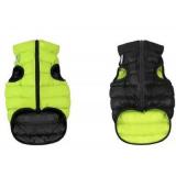 1668 AiryVest Курточка двухсторонняя ЭйриВест, размер XS 25, салатово-черная. Спина: 33-35см, объем груди: 22-25см