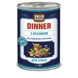 ЦБ-00017509 SOLID NATURA Dinner Консервированный корм д/собак Кролик 340гр*12