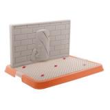 *413387/P130-02 V.I.Pet Туалет-лоток д/собак со стенкой 50*38*29см малый КОРИЧНЕВЫЙ