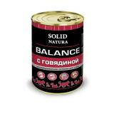 ЦБ-00036639 SOLID NATURA Balance Консервированный корм д/собак Говядина 340гр*12