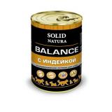 ЦБ-00036640 SOLID NATURA Balance Консервированный корм д/собак Индейка 340гр*12