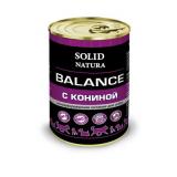 ЦБ-00036641 SOLID NATURA Balance Консервированный корм д/собак Конина 340гр*12