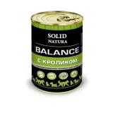 ЦБ-00036642 SOLID NATURA Balance Консервированный корм д/собак Кролик 340гр*12