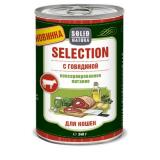 ЦБ-00034857 SOLID NATURA Selection с говядиной влажный корм для кошек жестяная банка 340гр*12