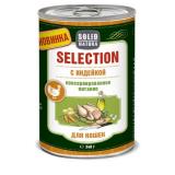 ЦБ-00034858 SOLID NATURA Selection с индейкой влажный корм для кошек жестяная банка 340гр*12