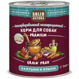 ЦБ-00003342 SOLID NATURA Premium Консервированный корм д/собак Калтыки и языки 240гр*12