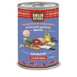 ЦБ-00003164 SOLID NATURA Holistic Консервированный корм д/щенков Телятина 340гр*12