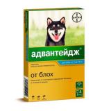 (Л)Эланко Адвантейдж Капли д/собак 4-10кг от блох 4пипетки*1мл