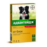 (Л)Эланко Адвантейдж Капли д/собак 10-25кг от блох 4пипетки*2,5мл