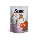*KARMY 7824/8049 KITTEN корм для котят пауч Телятина в соусе 80гр*12