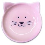 Mr.Kranch MKR192675 Блюдце д/кошек керамическое Мордочка кошки розовая 80мл*72