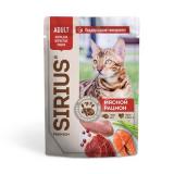 60785 SIRIUS Premium пауч.д/кошек Мясной рацион 85г*24
