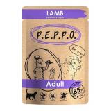 PEPPO Пауч д/кошек Ягненок кусочки в соусе 85гр. пауч (24шт)*24