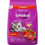 10405159 Whiskas сух. подушечки/паштет д/кошек Говядина 4*1.3кг